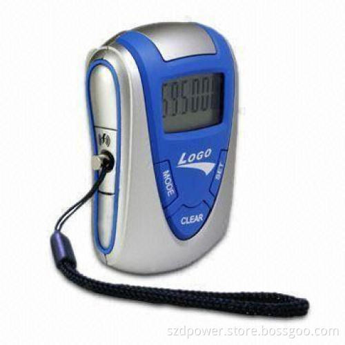 Multifunctional Pedometer with Panic Alarm for Emergency and Time Display